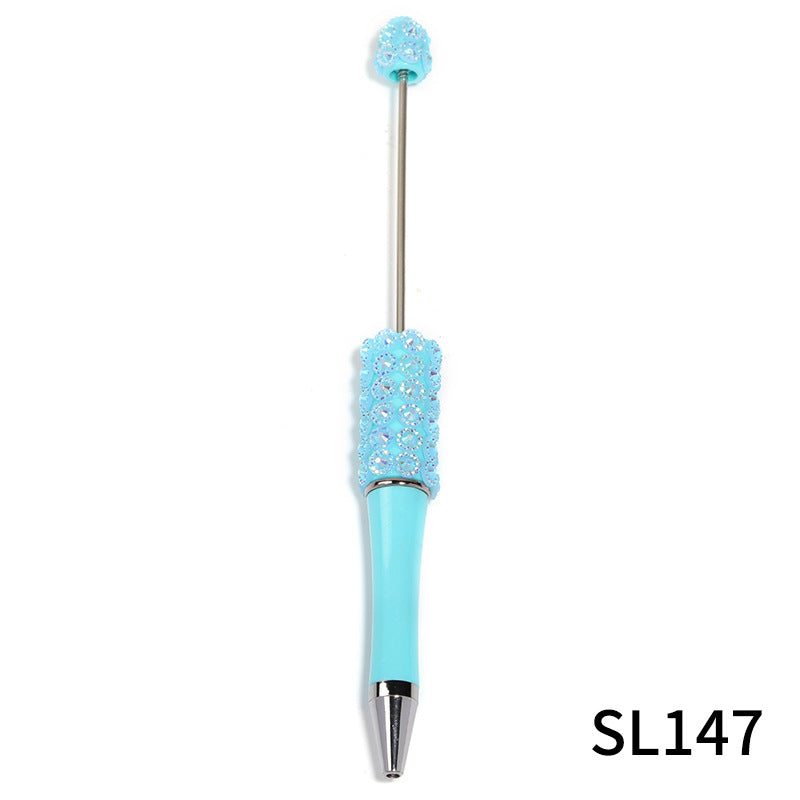 Wholesale 10pcs Heavy Industries Colorful Lace Resin Diamond DIY Multi Color Plastic Rotary Ballpoint Pen