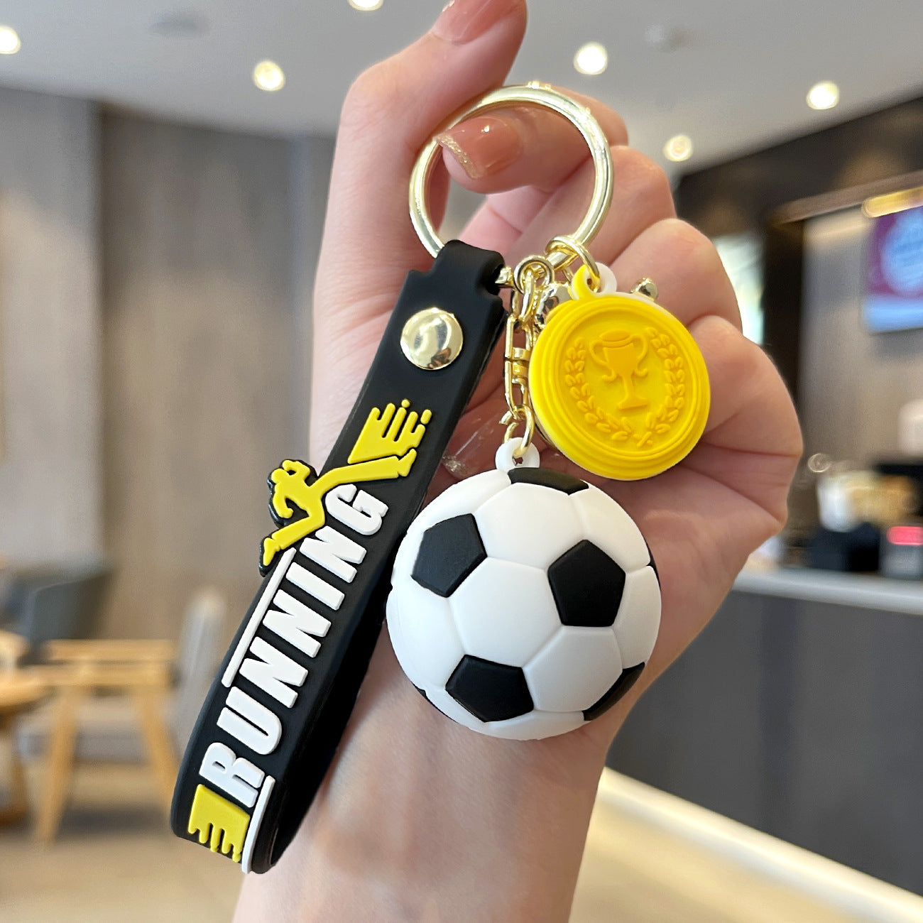 Wholesale Cool Football Silicone Keychain