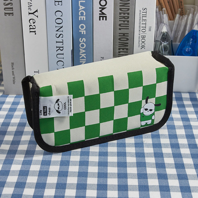 Wholesale Canvas Checkerboard Pen Bags