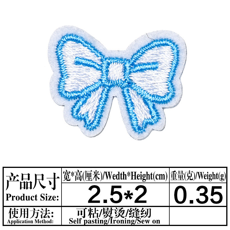 Wholesale 18Pcs Cloth Embroidered Patches Pink Flower Sew On Stickers For Clothing Fashion Accessory