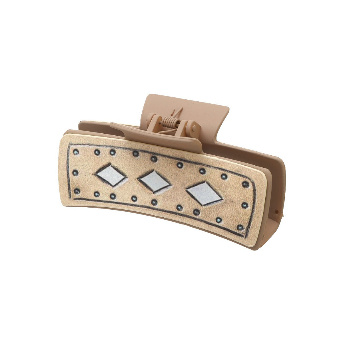 Wholesale  Western Denim Leather Hairpin Sunflower Poker Clip  Shark Clip