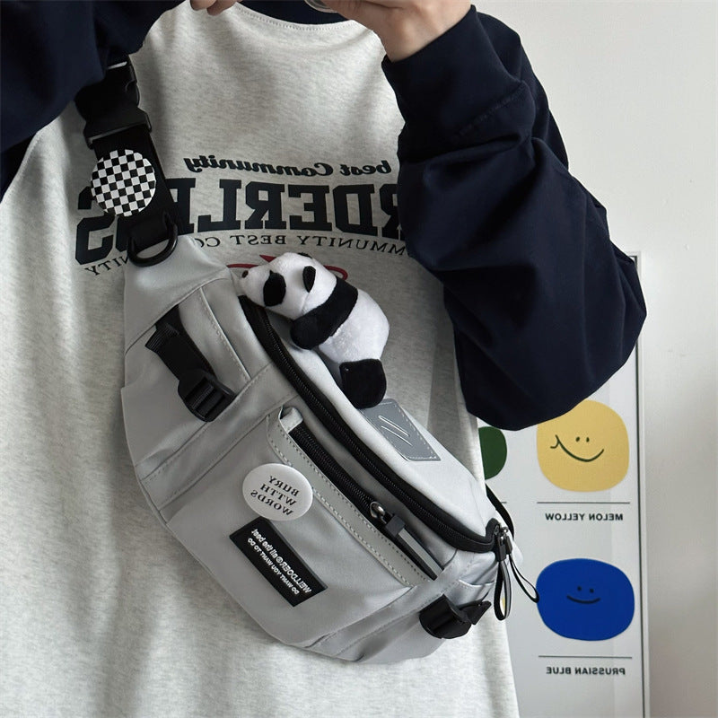 Wholesale Waterproof chest bag workwear style sports messenger bag large capacity versatile student cycling waist bag