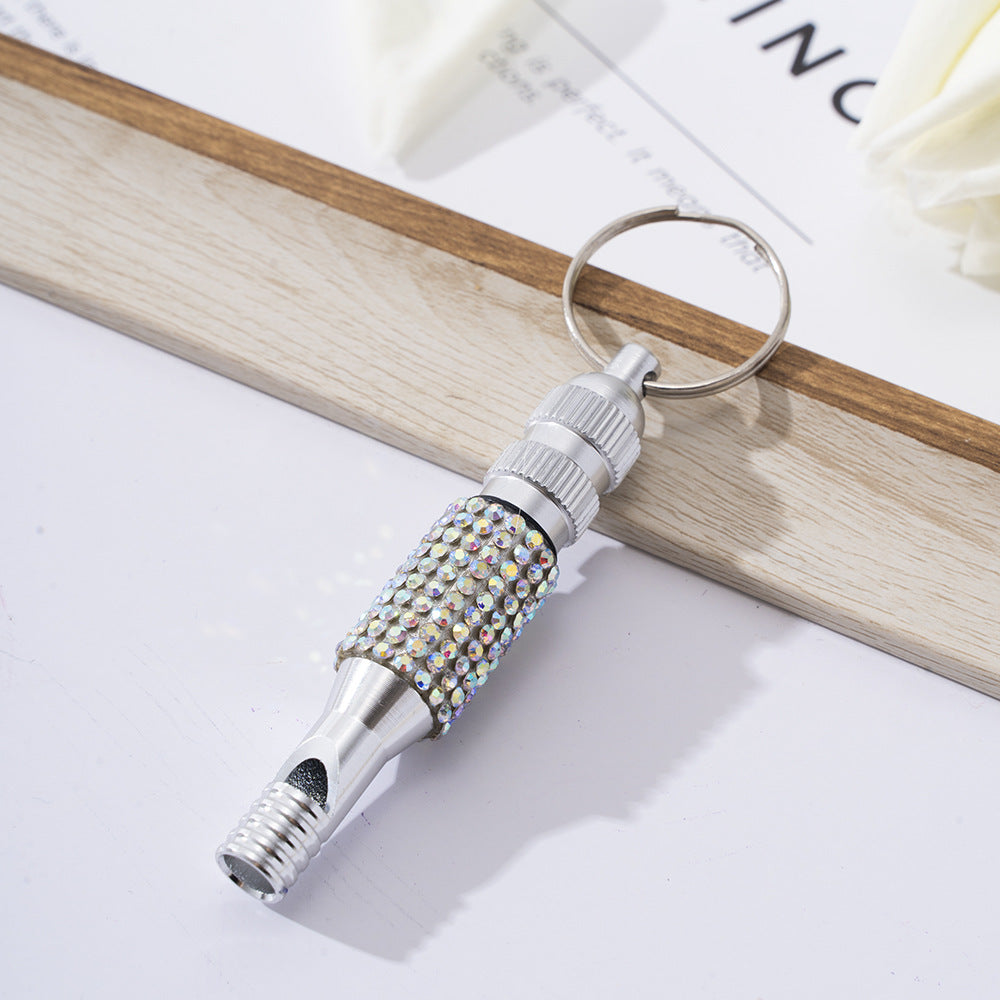 Wholesale Diamond Whistle Two Section Aluminum Whistle Outdoor Survival Training Whistle Keychain