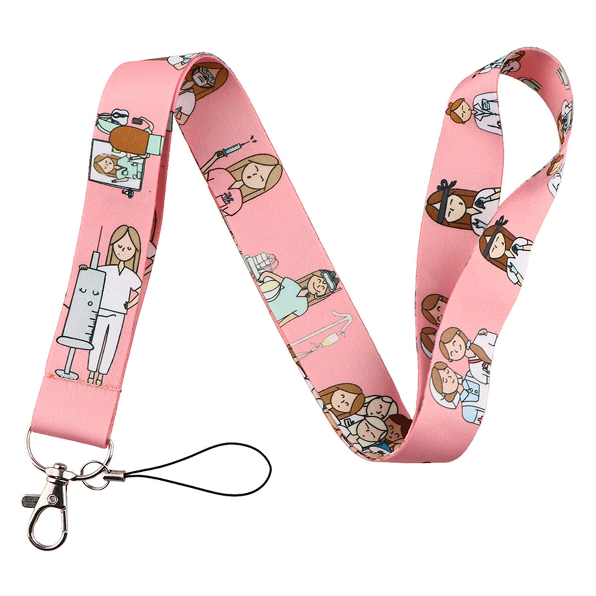 Wholesale Medical Card Holder Ribbon Polyester Cell Phone Lanyard Keychain