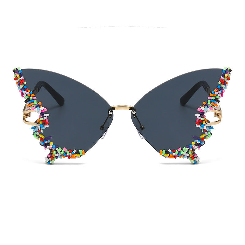 Wholesale Wedding Colorful Butterfly Party Sun Protection Glasses
