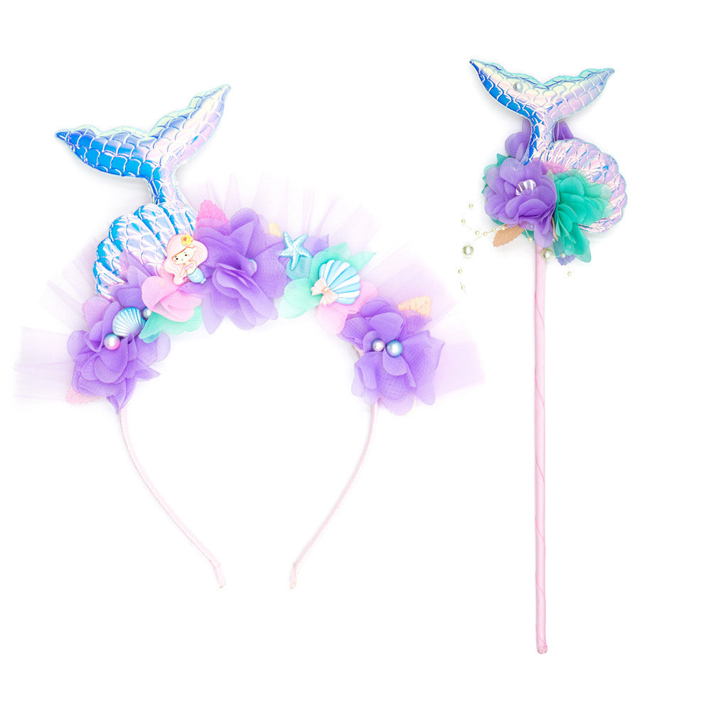 Wholesale Sequin Mermaid Little Girl Hairbands