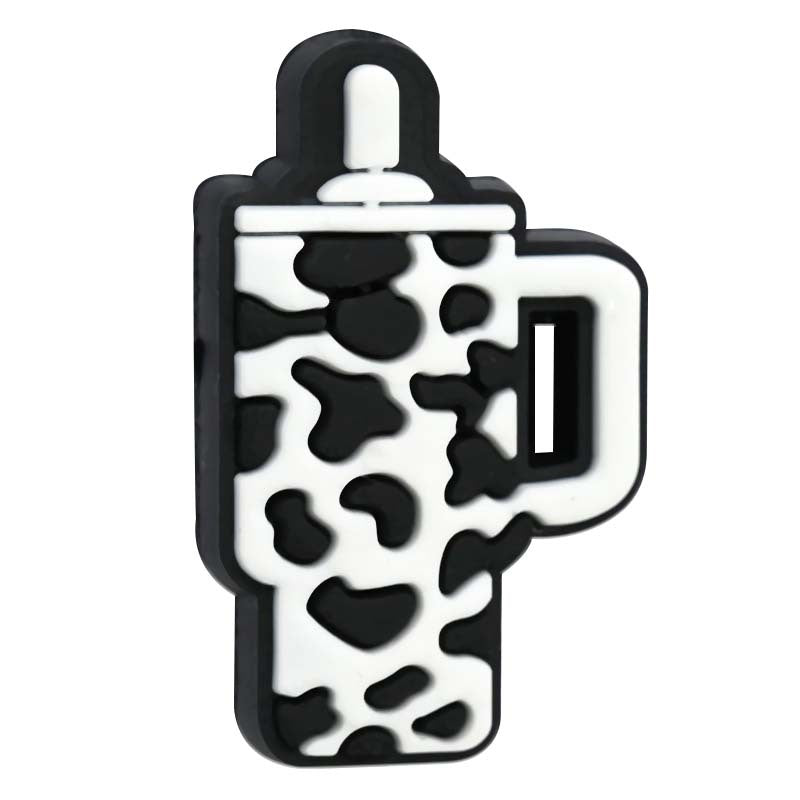 Wholesale Random100pcs Dairy Cup  PVC Soft Glue Travel Cup Focal Beads