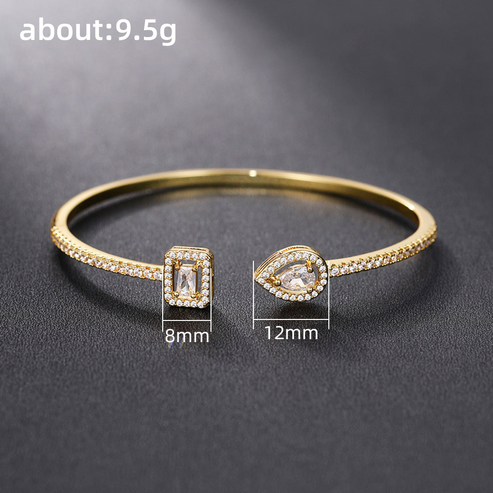 Wholesale Brass Zircon Open End Bracelets