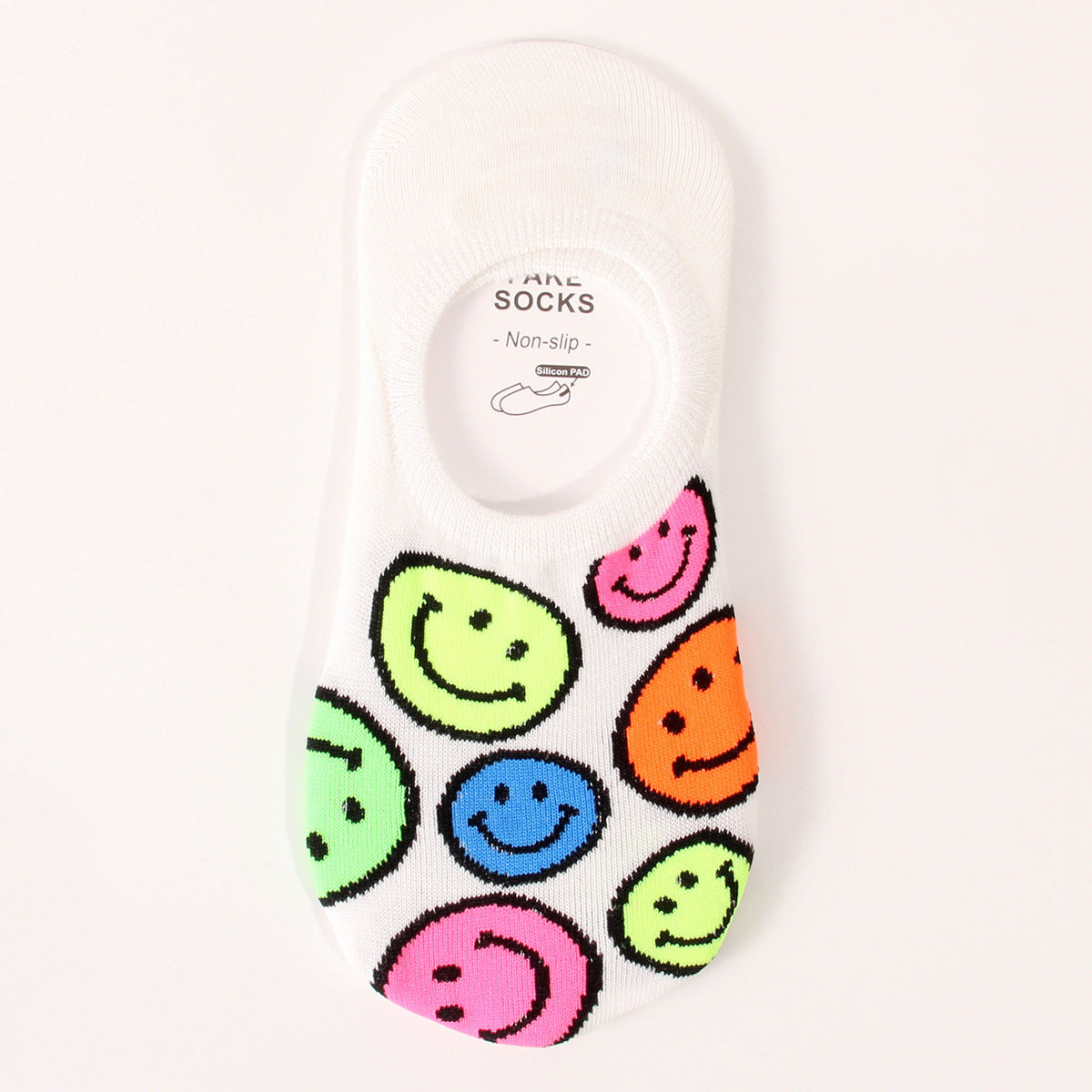 Wholesale Cute Cartoon Smiley Invisible Socks Silicone Non-slip Non-falling Boat Socks