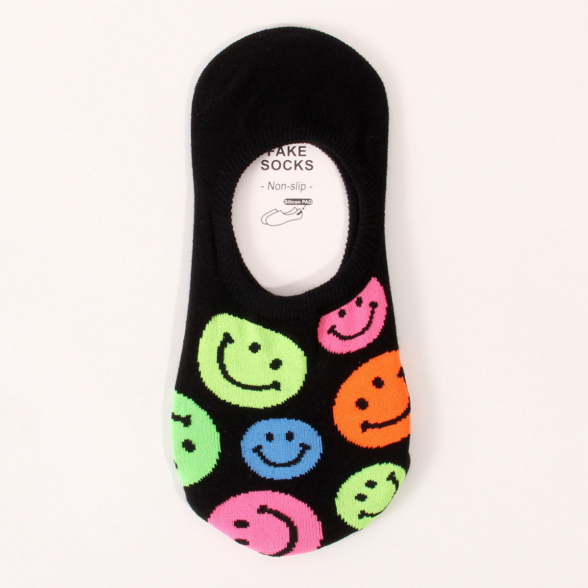 Wholesale Cute Cartoon Smiley Invisible Socks Silicone Non-slip Non-falling Boat Socks