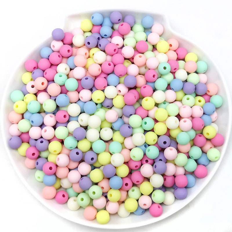 Wholesale 50PCS/PACK  Acrylic Round DIY Resin Beads