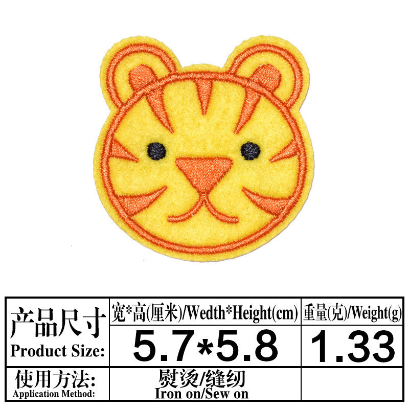 Wholesale 16 Pack Cartoon Embroidery Patch Set With Self Adhesive Backing Iron On Repair Stickers For Clothing Bags Decorative DIY Accessory Gift