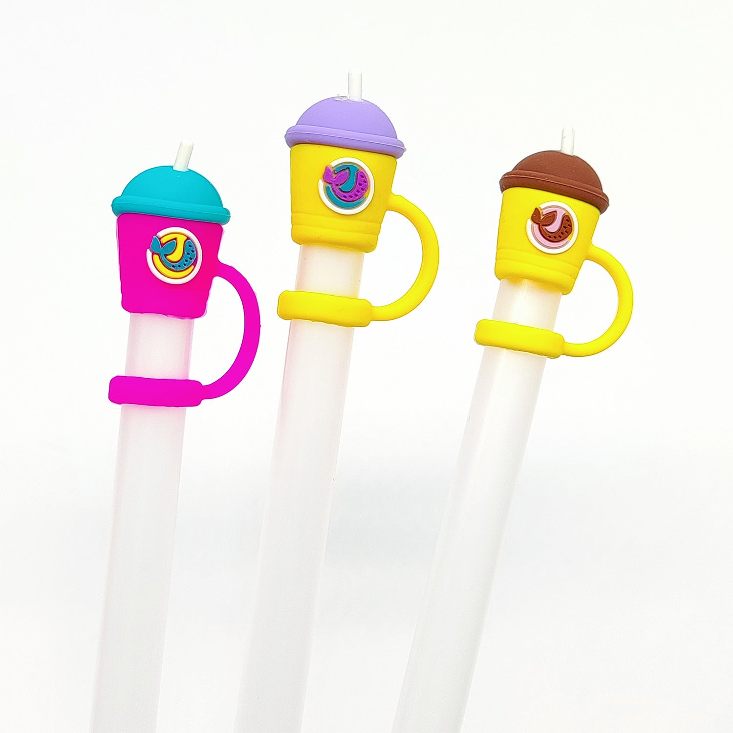 Wholesale 20pcs Coffee straw caps food grade silicone straw caps