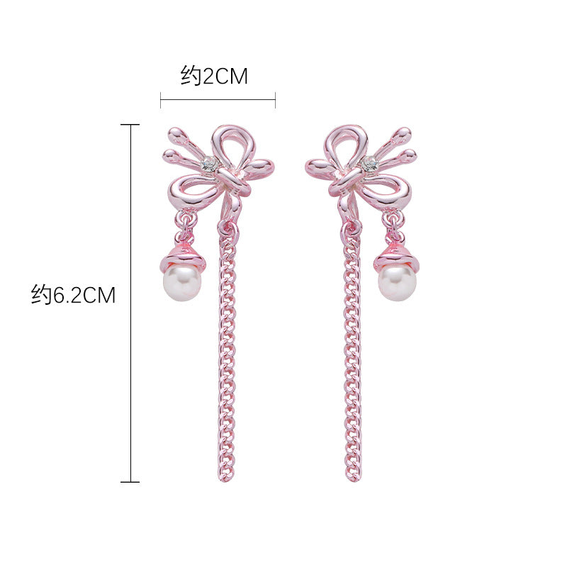 Wholesale Pink Butterfly Stacked Pearl Fashion High-end Necklace
