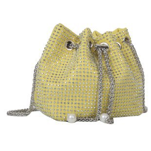 Wholesale Rhinestone Bag Chain Full Rhinestone Bucket Bag Shoulder Bag