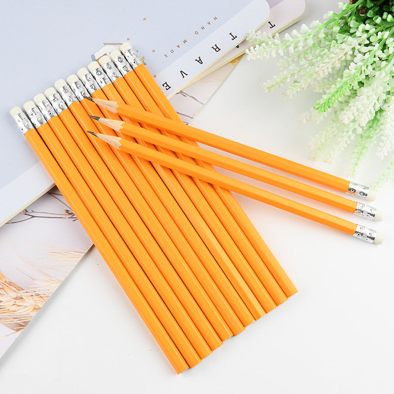 Wholesale 10PCS Wooden HB Pencil with Eraser Tip