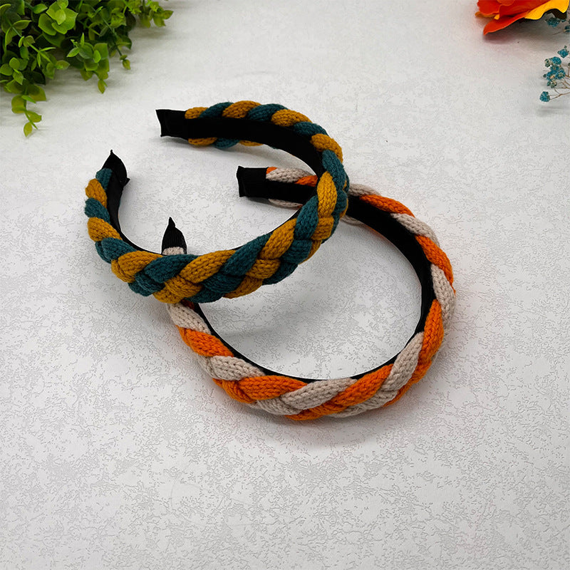 Wholesale  crocheted twist hairband wholesale  high-grade hair accessories