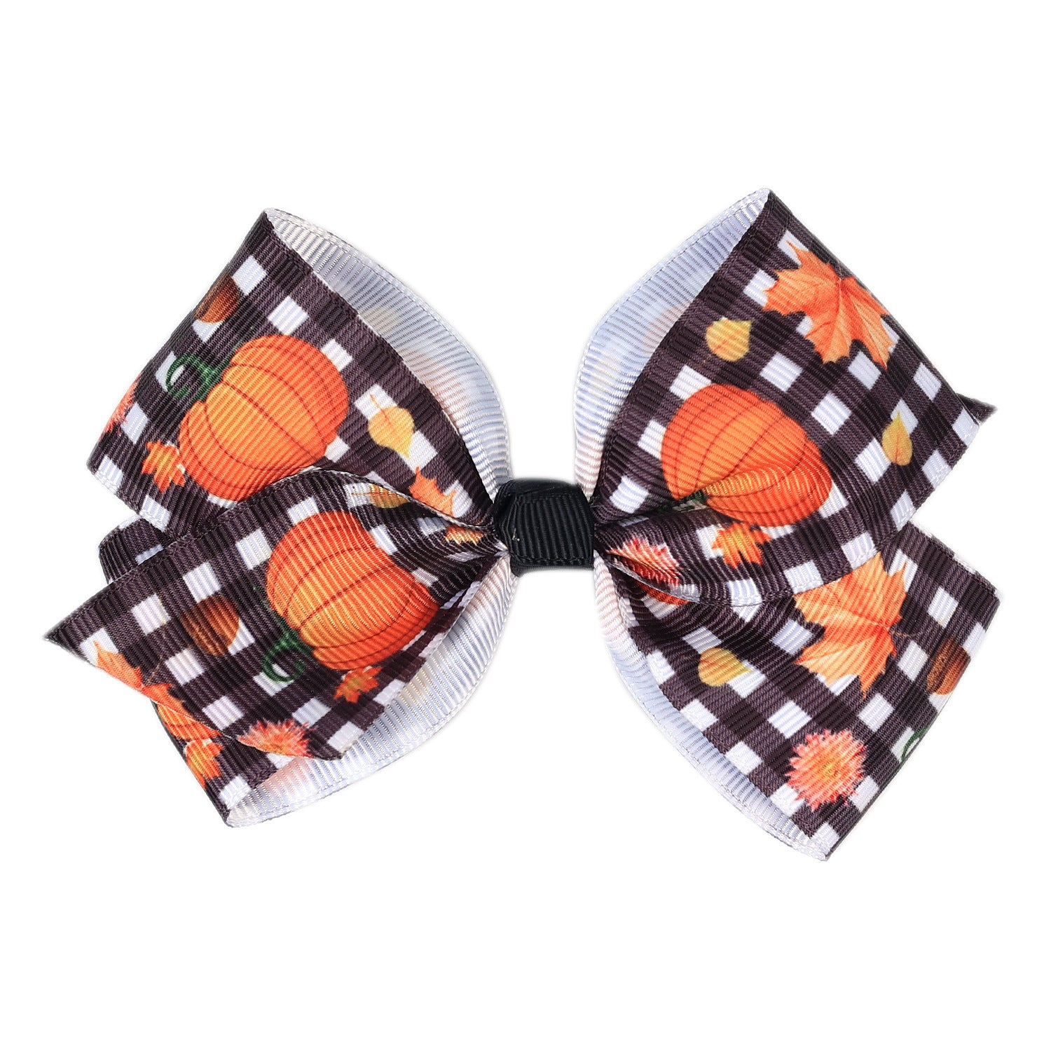 Wholesale Halloween Pumpkin Print Bow Hair Clip