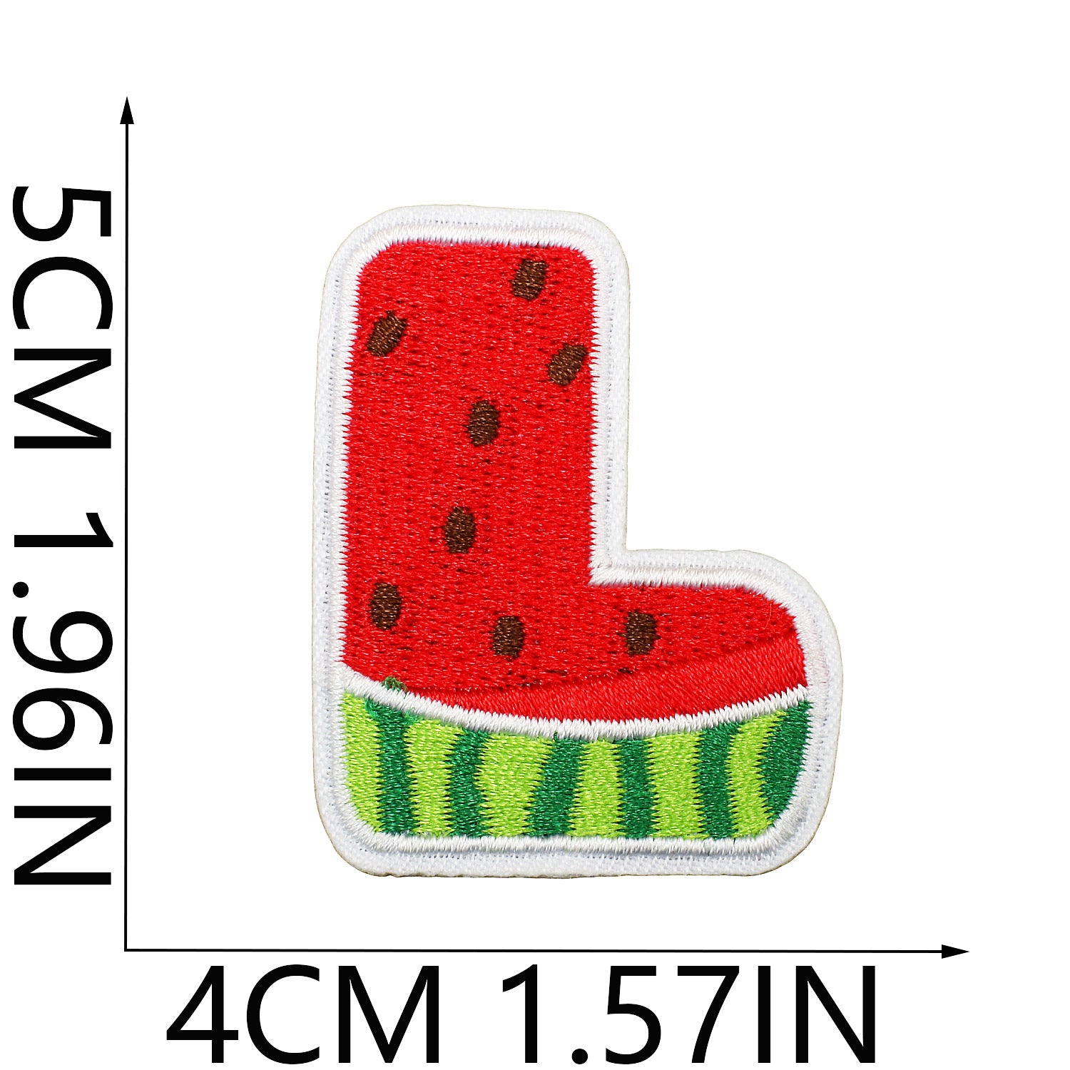 Wholesale Embroidered Watermelon Alphabet Patch Set 26 Letter Appliques For Clothing Bags And DIY Decoration