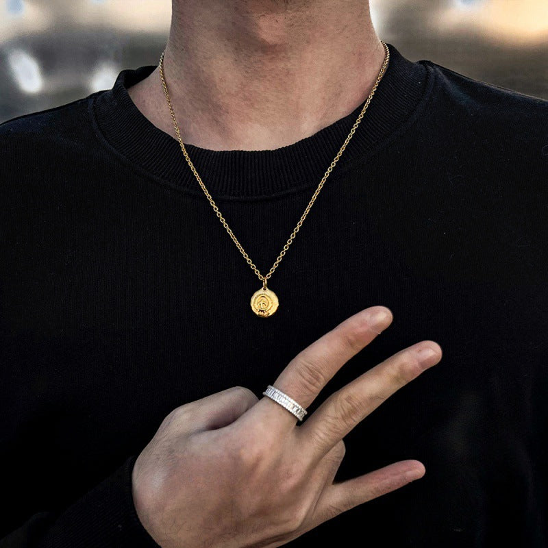 Wholesale Flying Bird Titanium Steel Necklace Hip-Hop Style Sweater Chain