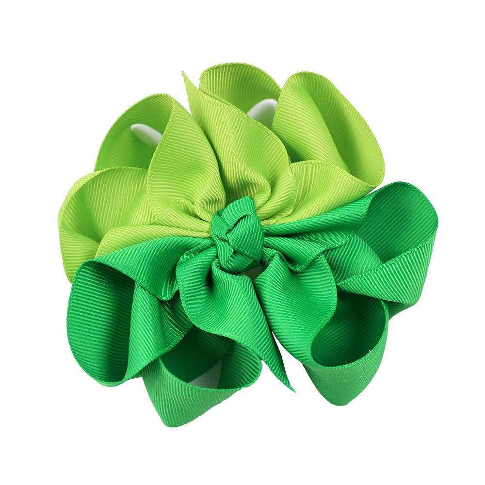 Wholesale 5pcs Simple Solid Color Flower Bow Boutique Bubble Flower Hairpin