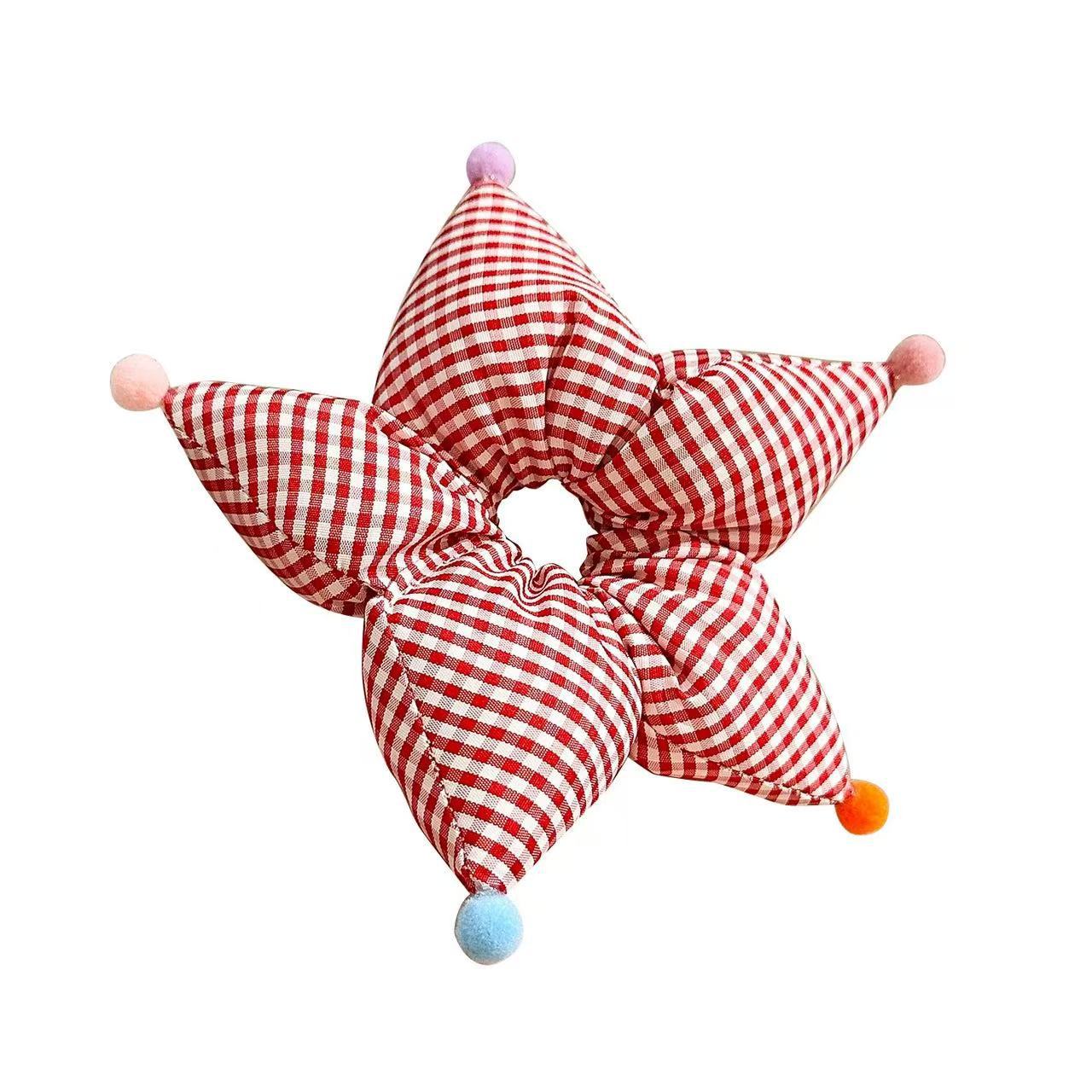 Wholesale Star Flower Fabric Hair Scrunchies