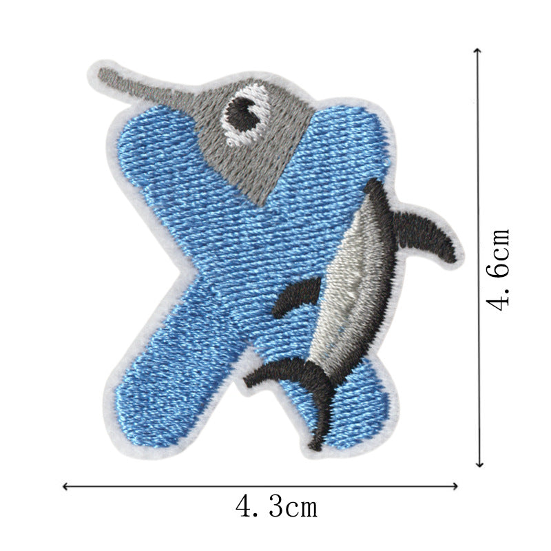 Wholesale  Animal English Letter Cloth DIY Patches