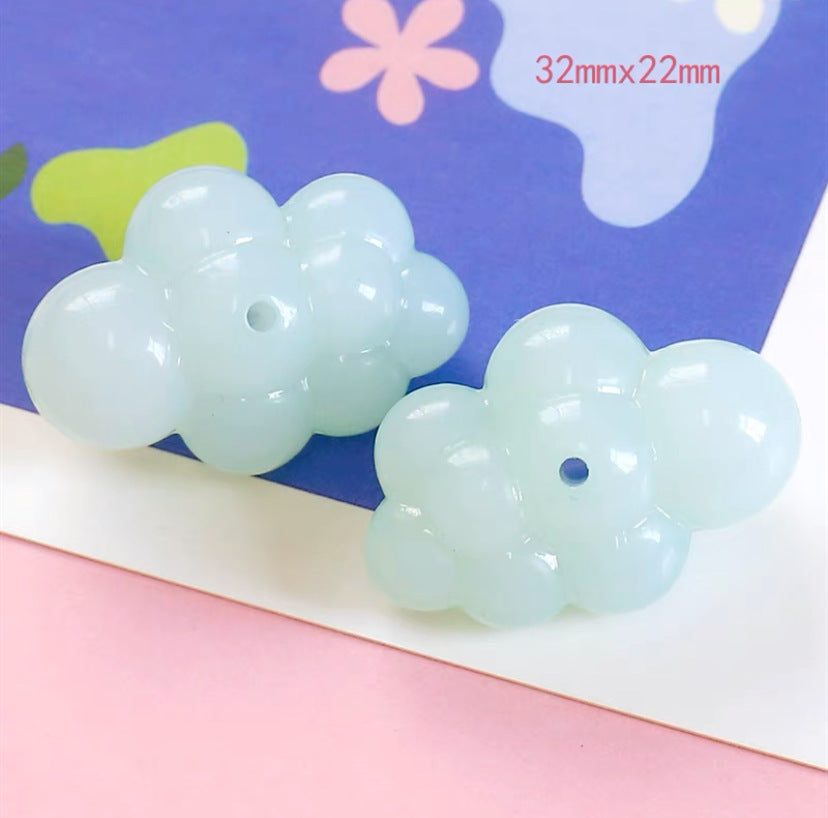 Wholesale Acrylic Colorful Cute Cloud Beads