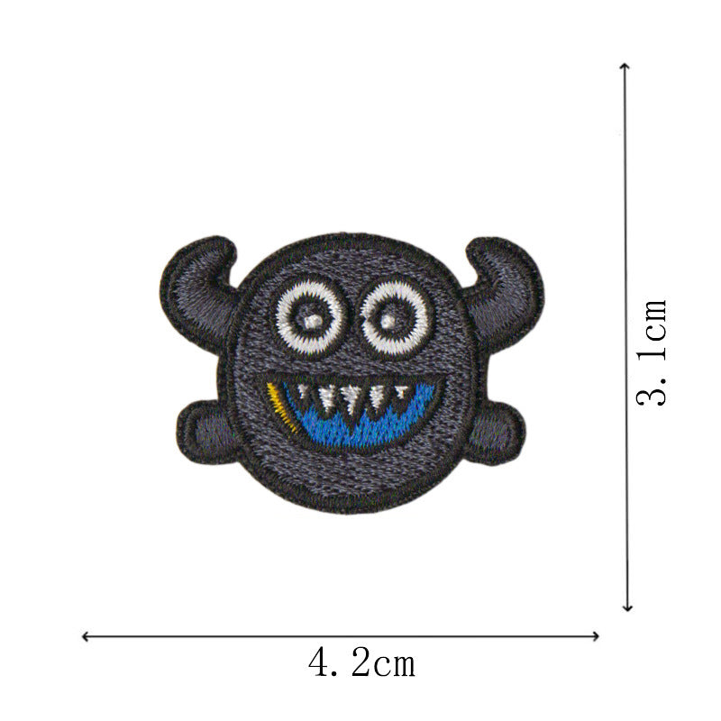 Wholesale 9 Piece Monster Graffiti Embroidered Patches For DIY Clothing Bags Iron On Decorative Fashion Gift