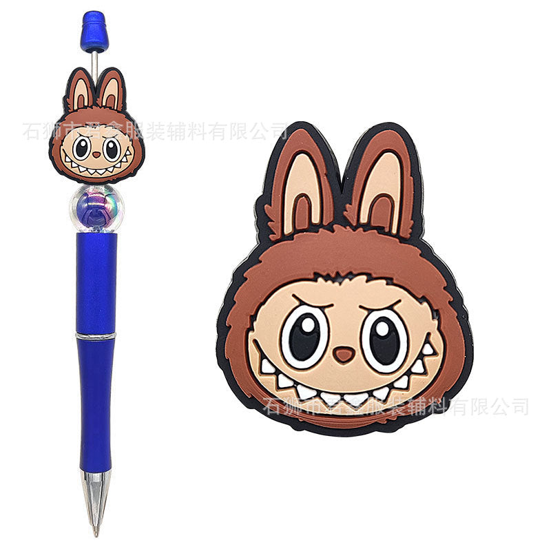 Wholesale 100pcs/pack Cartoon Monster Image Glue Pen Beads  Pen Beads Focus Beads