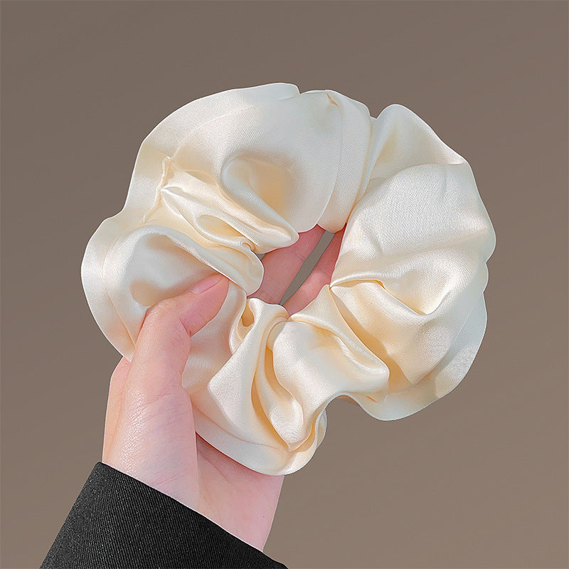 Wholesale Large Intestine Headline Light Luxury Silk Hair Accessories Pontail Hair Ring