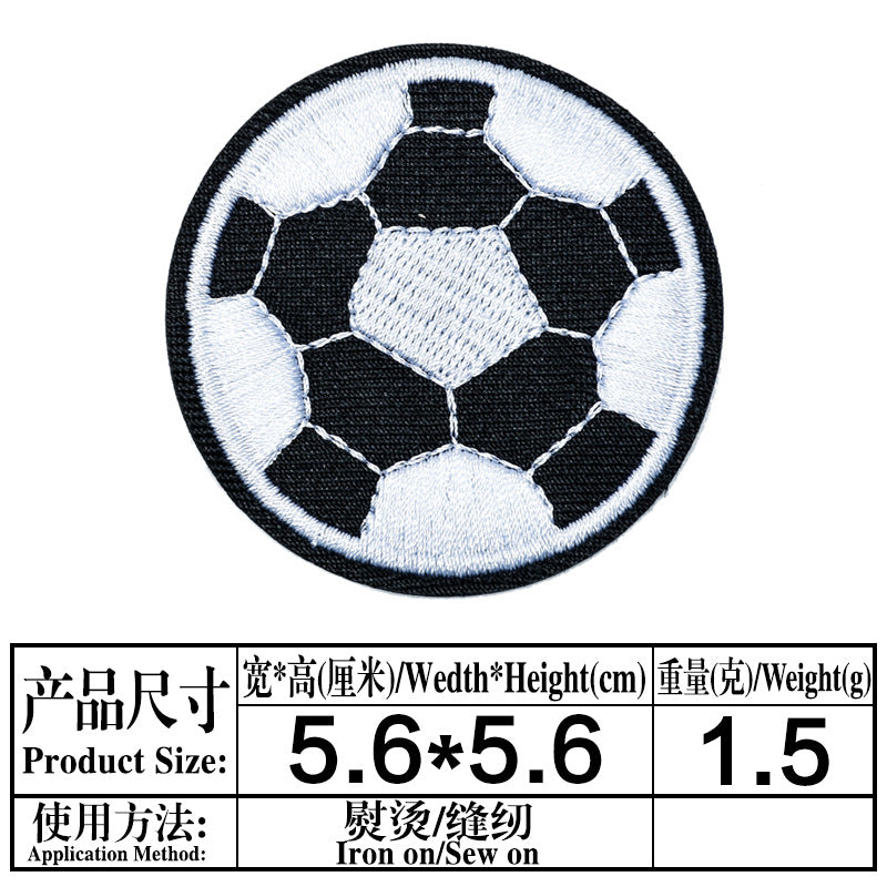 Wholesale adhesive embroidered cloth stickers basketball  DIY Patches