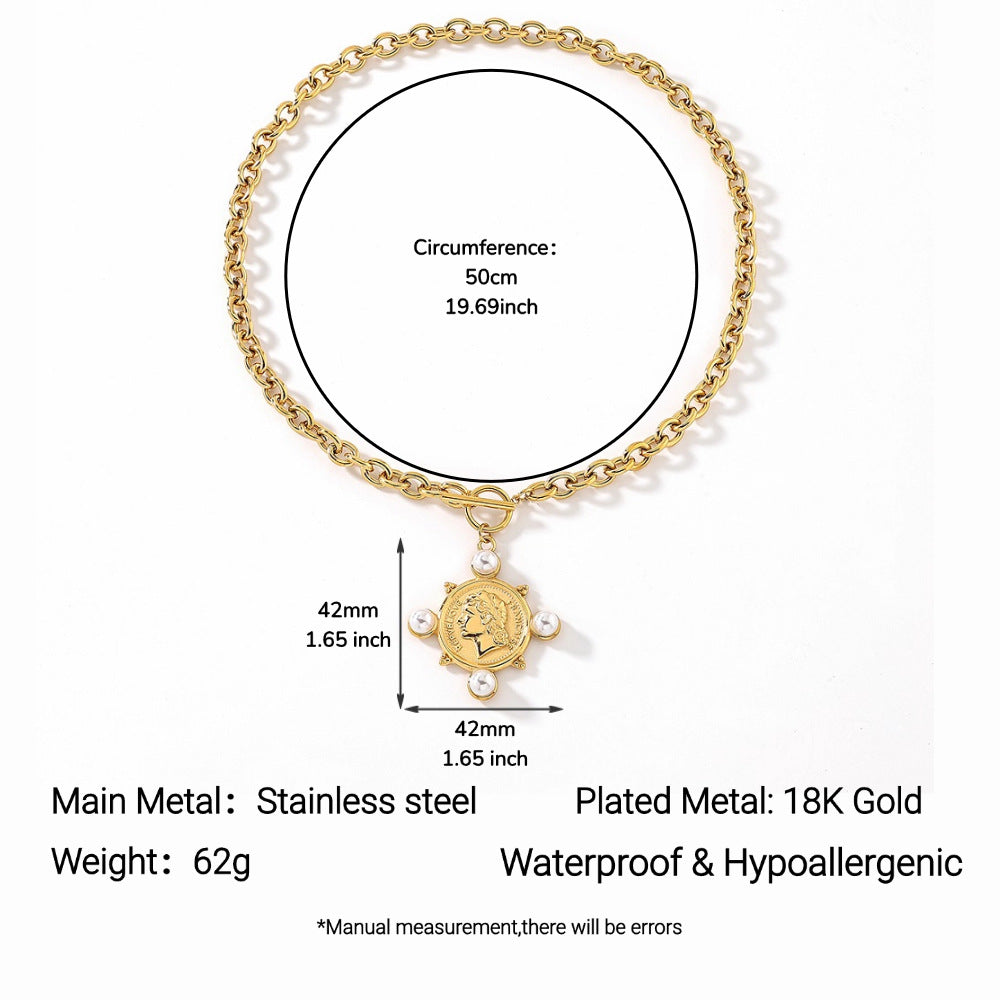 Wholesale stainless steel necklace portrait fine polishing vacuum necklace