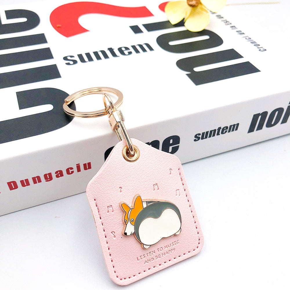 Wholesale Keji Card Case Loss Proof Leather Key Ring