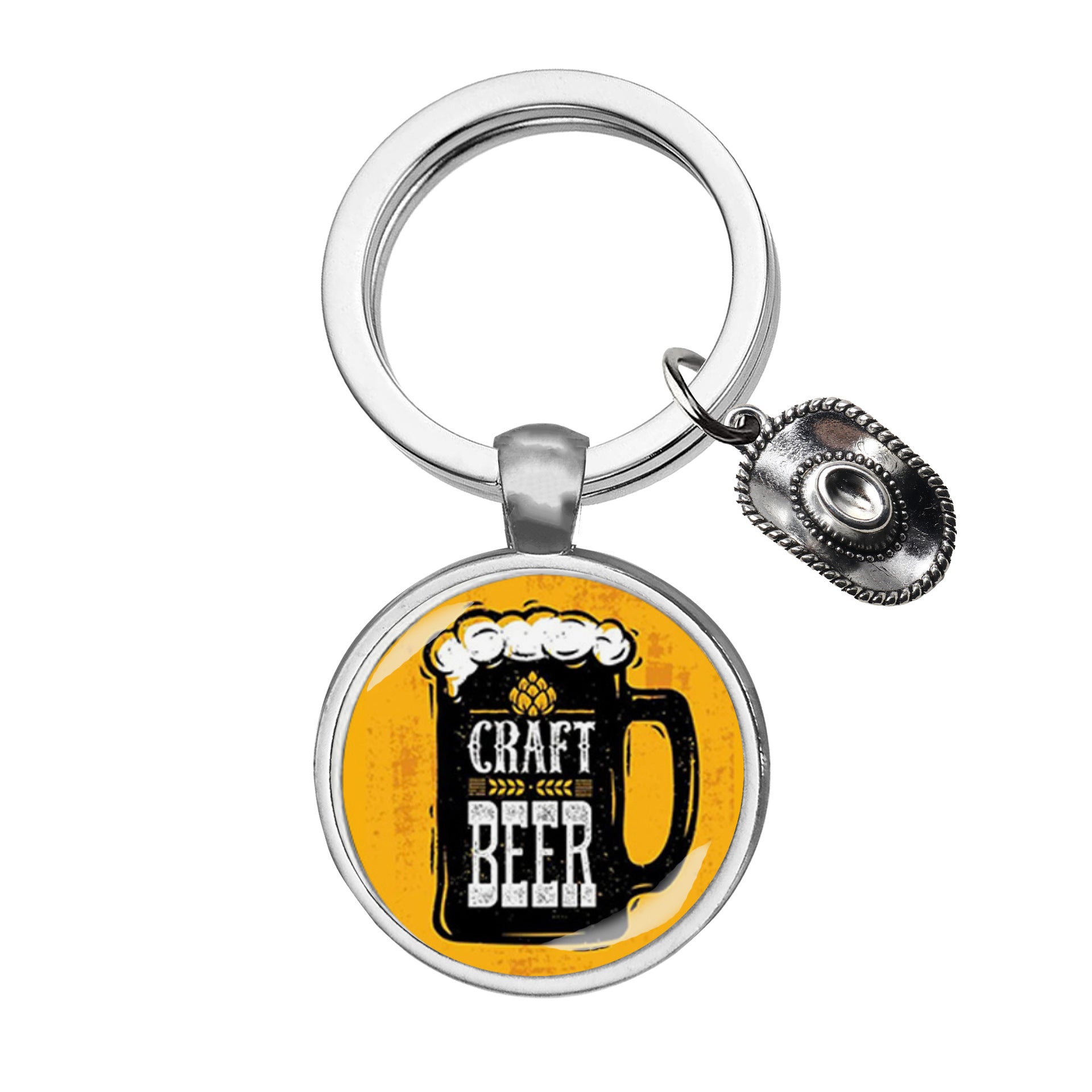 Wholesale Cowboy Hat Beer Stainless Steel Keychain