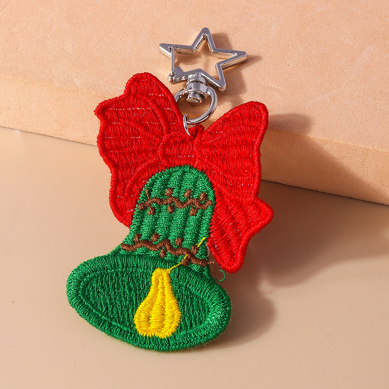 Wholesale Knitted Christmas Snowman Santa Claus Keychain