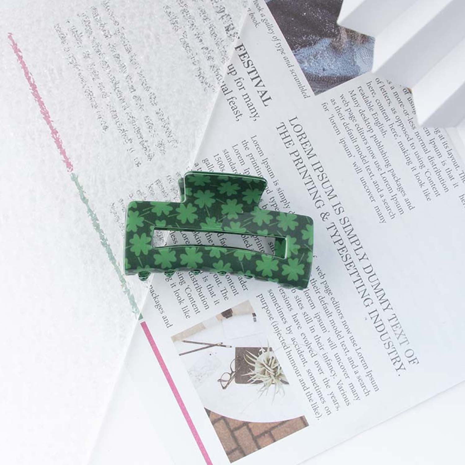 Wholesale St Patrick Pvc 8cm Hair Clip