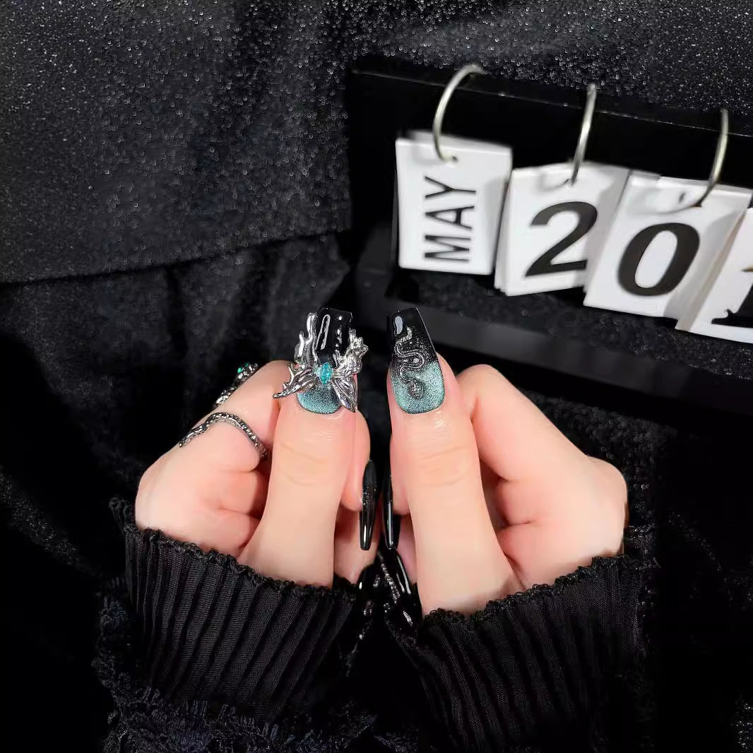 Wholesale Metal Butterfly Heavy Industry Purely Hand-made Wearable Nail Art Patches