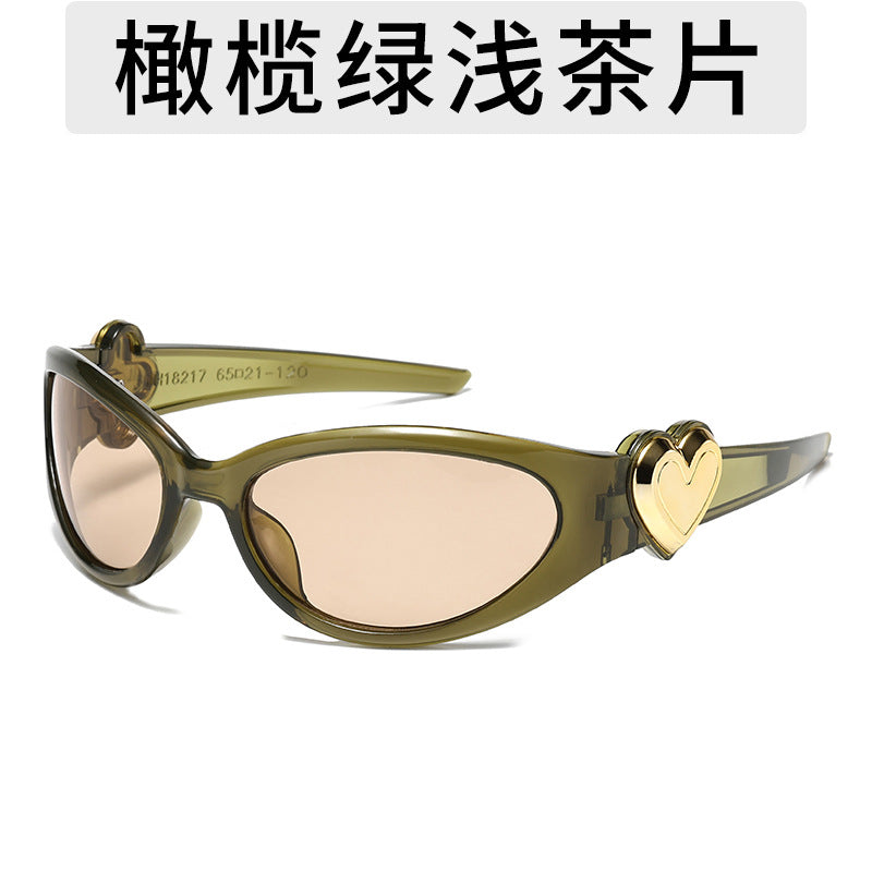 Wholesale Cute and playful oval frame full frame sunglasses