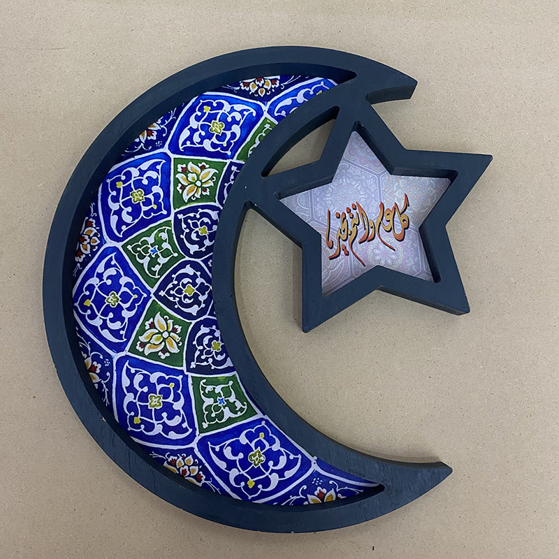 Wholesale of Wooden Moonlit Tray Ornaments