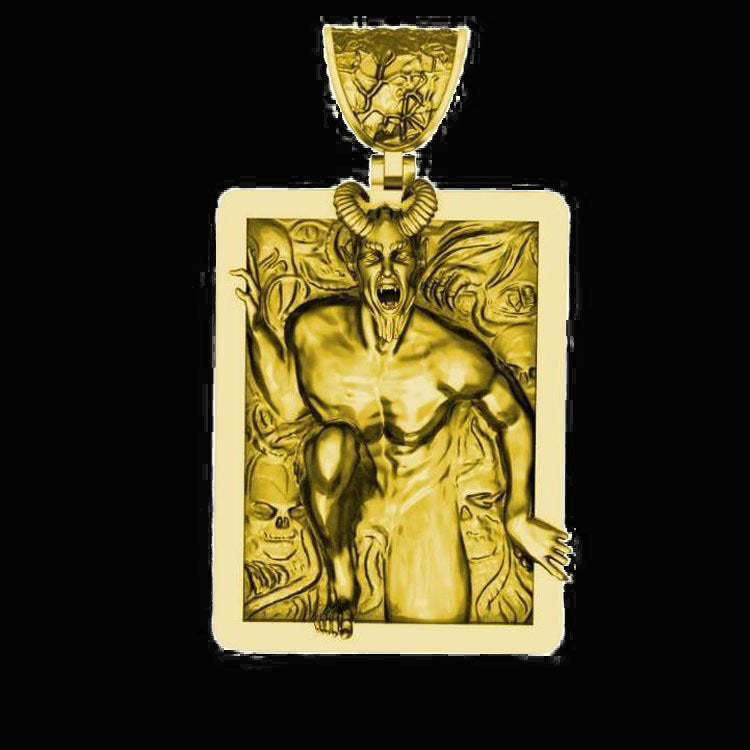 Wholesale Retro Domineering Crown Tag Necklace