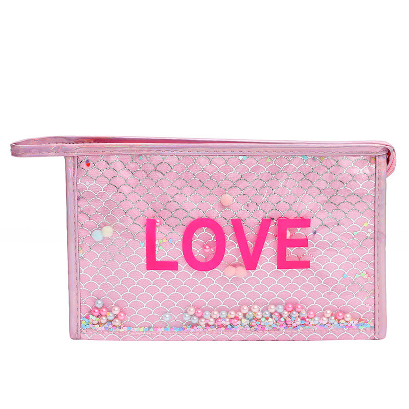 Wholesale Polyester Cosmetic Bags, Cartoon Storage Bags, Rolling Ball Cosmetic Bags