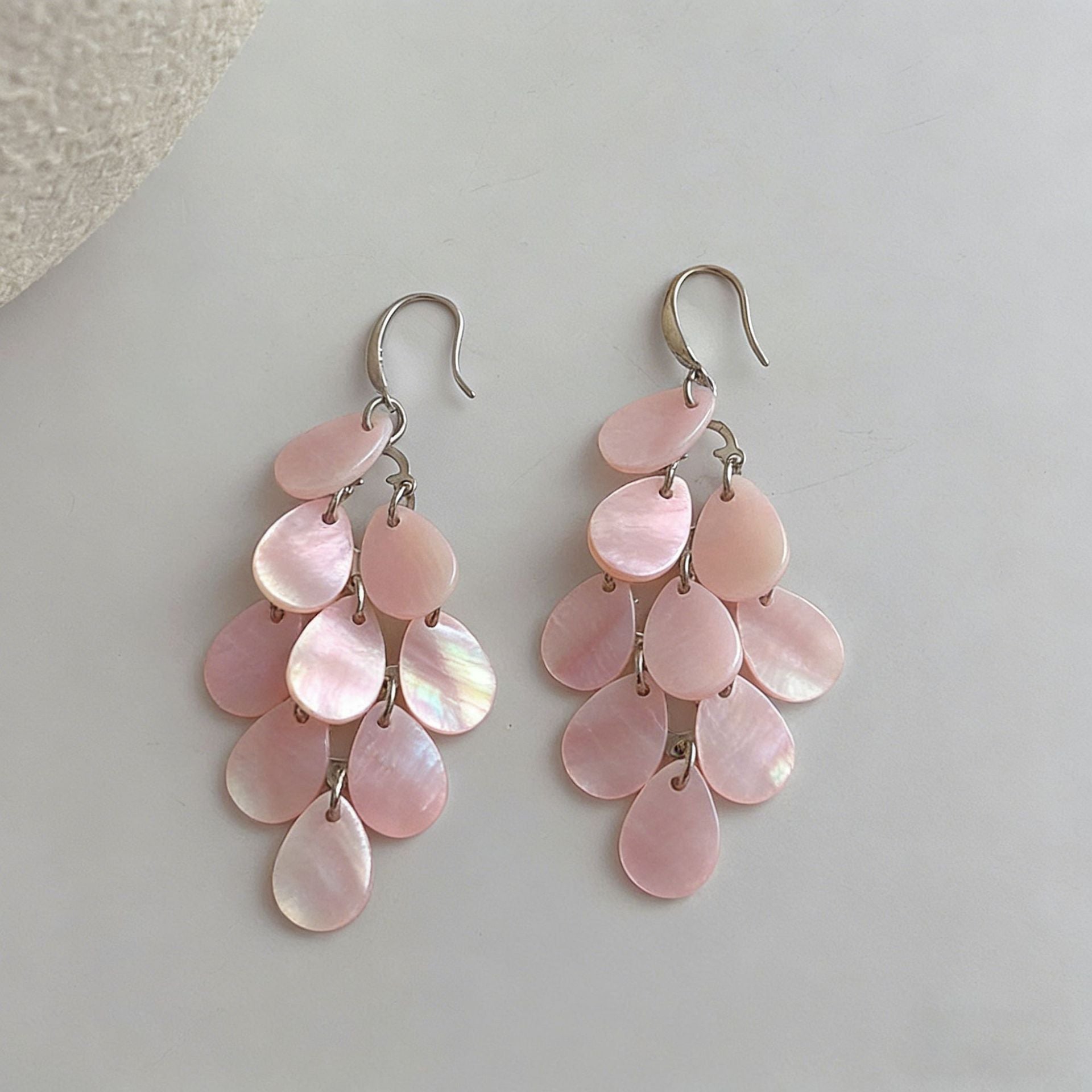 Wholesale Trendy Bohemian Water Drop Acrylic Tassel Earrings Japanese Korean Style Shell Design Fashion Jewelry Accessory For Vacation And Gift