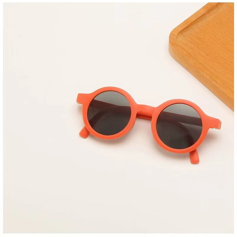 Wholesale Children's Round Shade Frosted Folding Sunglasses