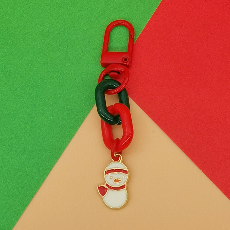 Wholesale Christmas Alloy Santa Claus Snowflake Elk Tree Keychain