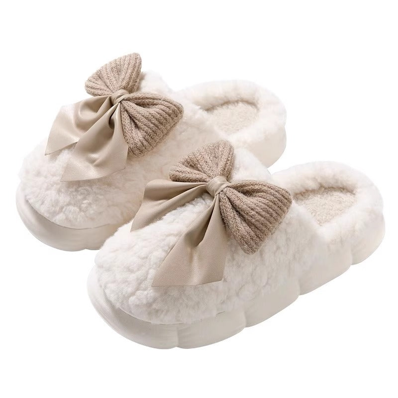 Wholesale Winter Bag Heel Indoor Home Warm Plush Cotton Shoes Ladies Slippers