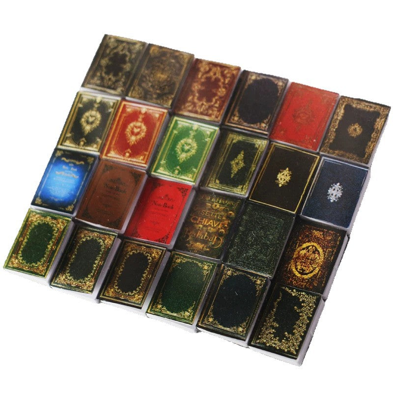 Wholesale 1 12 Miniature Classic Books Set For Dollhouse Study Room Bookshelf Decor Stylish Toy Accessory For Resale