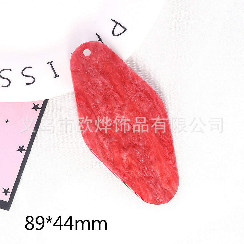 Wholesale 10pcs Blank DIY Acrylic Tag Luggage Pendant Motel Keychains