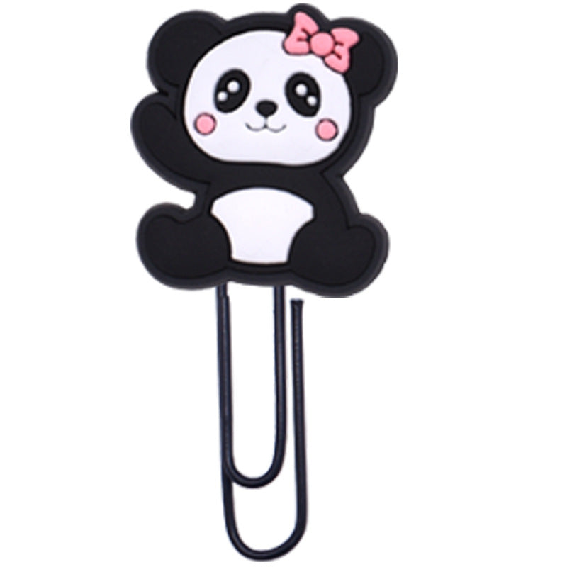 Wholesale Random 50pcs Cartoon National Treasure Panda Student Paper Clip Bookmark