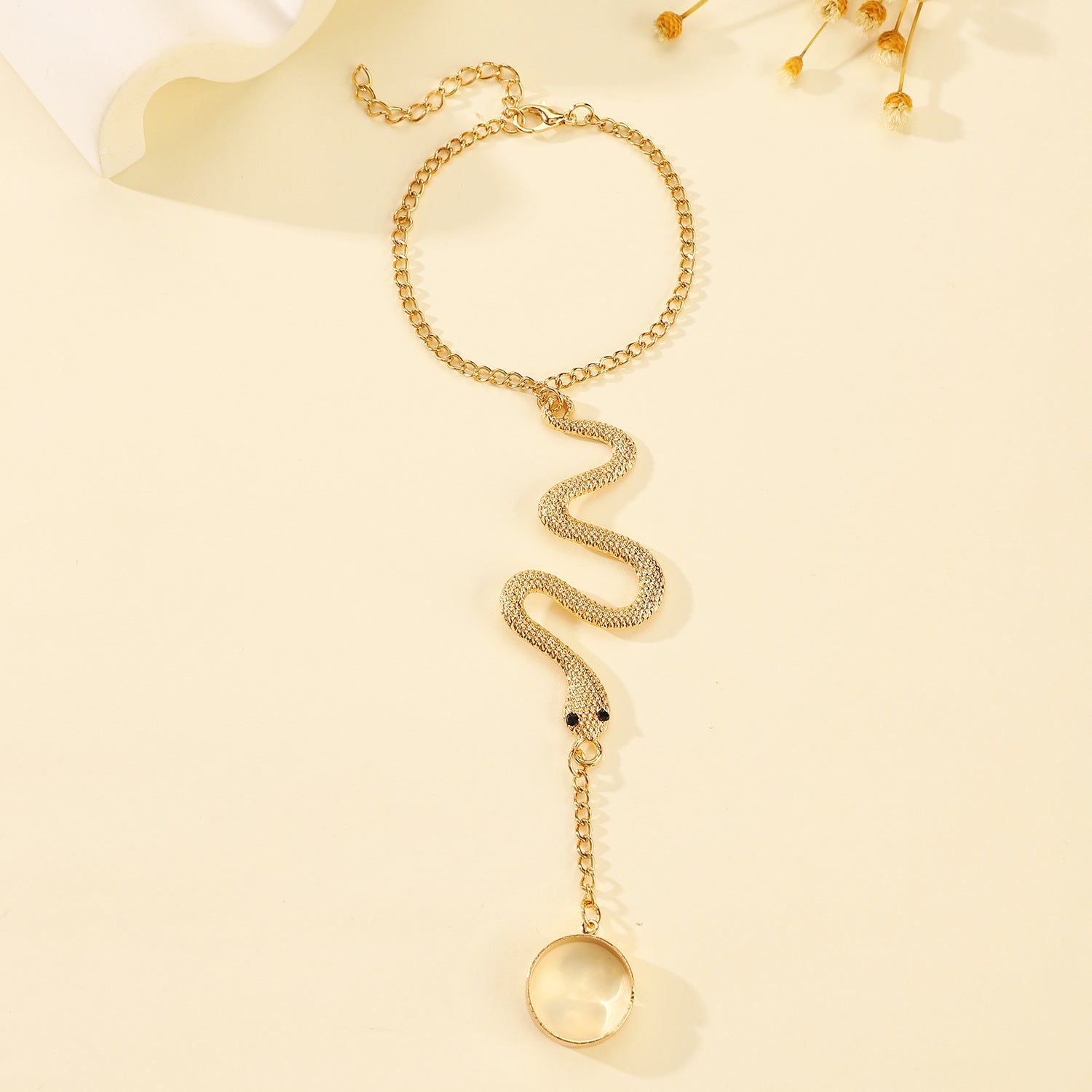 Wholesale Halloween Jewelry Niche Elegant Snake Spider Chain Ring Bracelet
